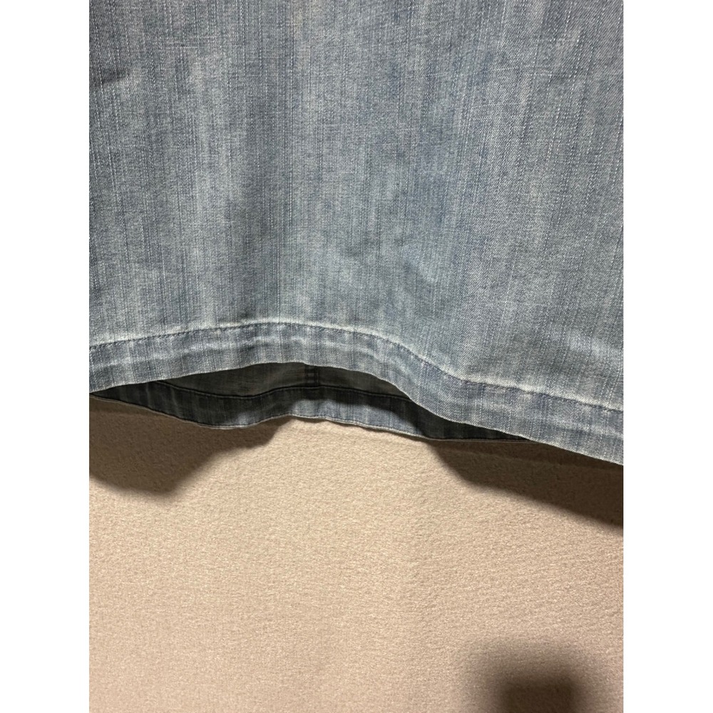 Martha Stewart Everyday Denim Tunic Top Womens Boat Neck 3/4 Sleeve Size Small - Picture 6 of 9